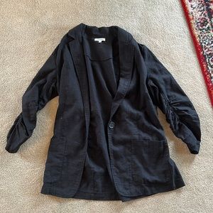 Black linen blazer